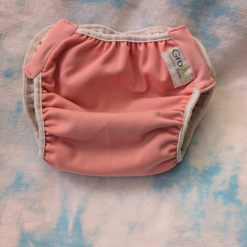 GroVia Size 2 Swim Diaper- Rose (Light Pink)